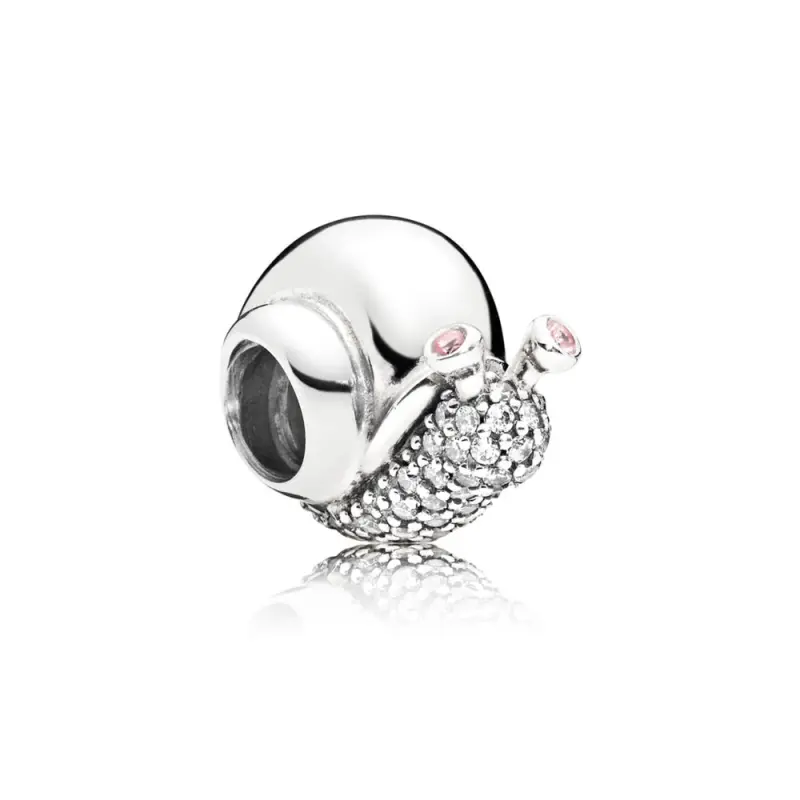 PANDORA Parlak Salyangoz Charm, Şeffaf & Orkide CZ - 797063CZ - Ürün Resmi