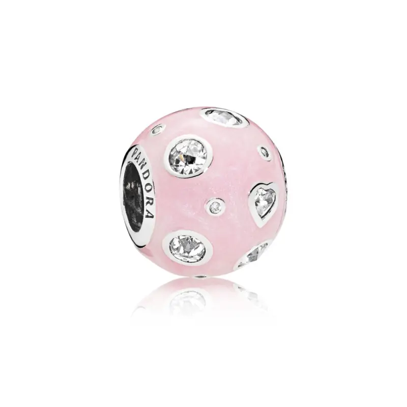 PANDORA İnciler Pembesi Rüyalar Charm, Açık Pembe Emaye ve Saydam KZ - 797033EN153 - Ürün Resmi