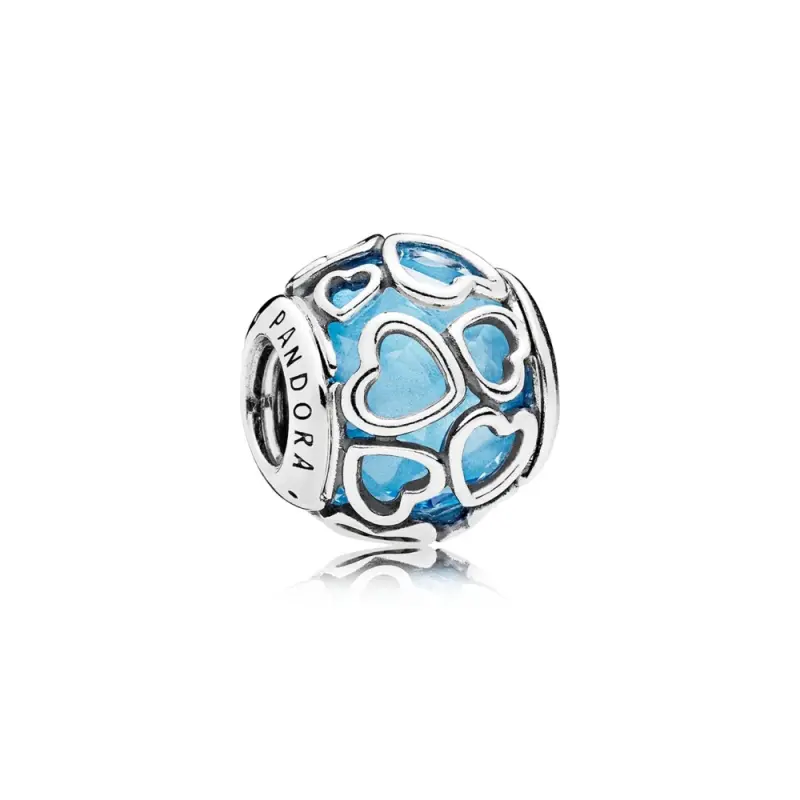 PANDORA Aşka Kuşanmış, Gök Mavisi Kristal Charm - 792036NBS - Ürün Resmi
