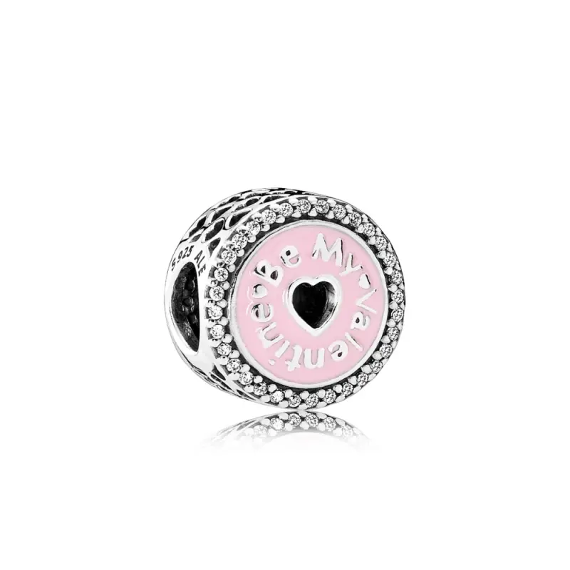PANDORA Sevgilim Gümüş Charm, berrak kübik zirkonya ve pembe - 792040CZ - Ürün Resmi