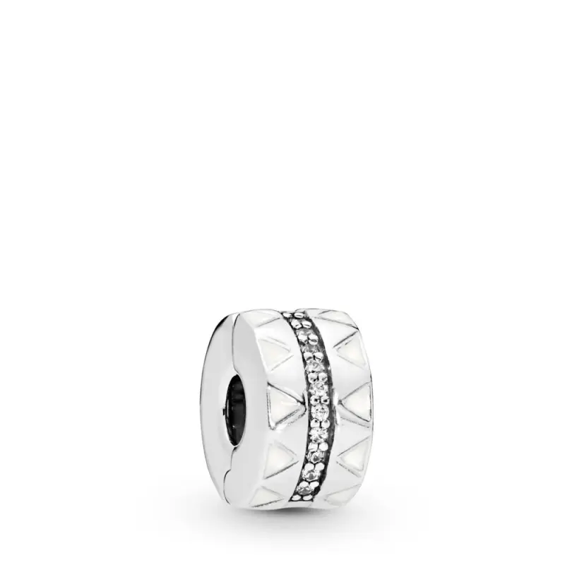PANDORA Parlak Pürüzlü Çizgiler Klips - 798067CZ - Ürün Resmi