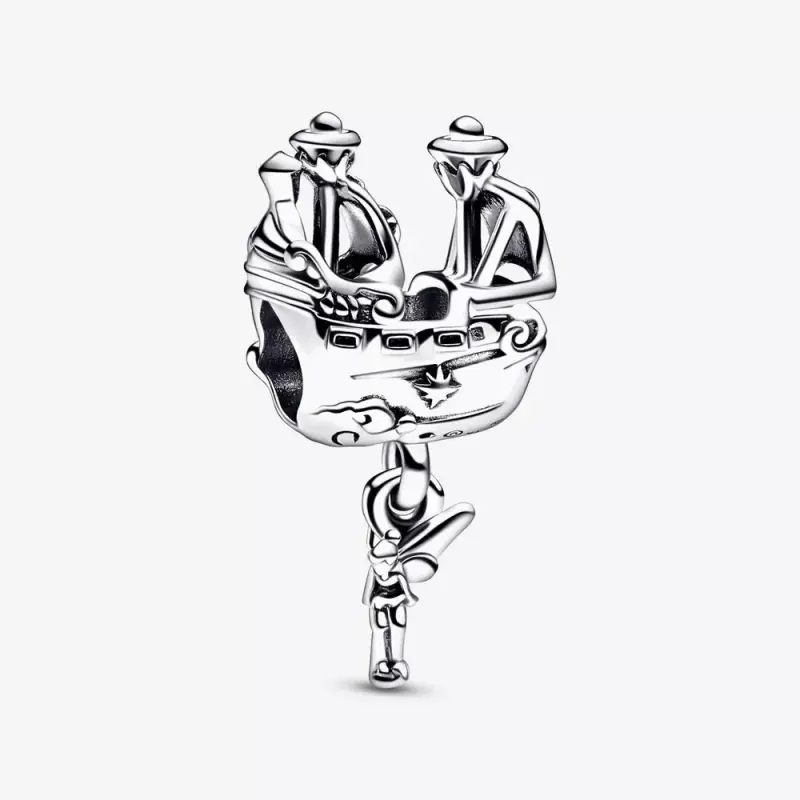 PANDORA Disney Tinker Bell & Captain Hook's Pirate Ship Charm - 792521C00 - Ürün Resmi