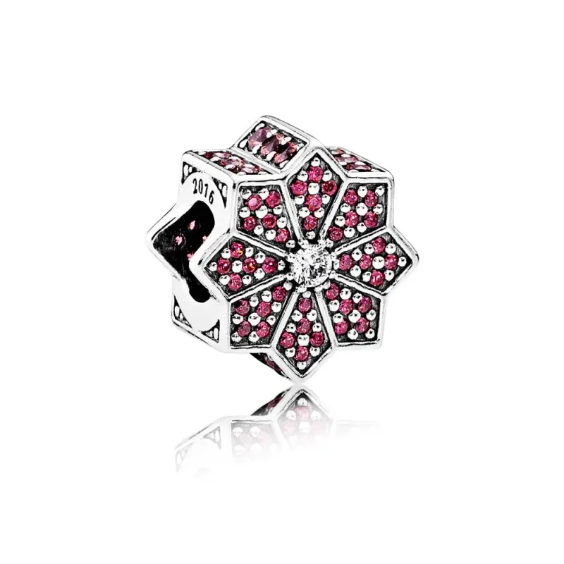 PANDORA Poinsettia Kolyesi, Kırmızı Şeffaf CZ - 791989CZR - Ürün Resmi