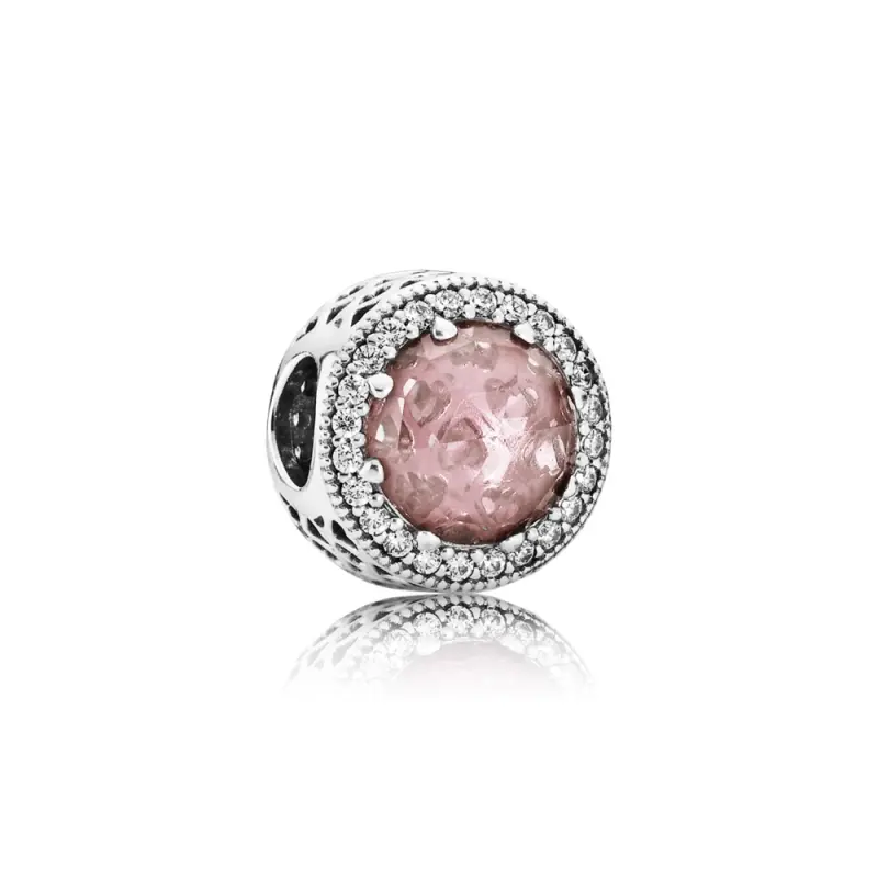 PANDORA Pembe Işıltılı Kalpler Charm - 791725NBP - Ürün Resmi