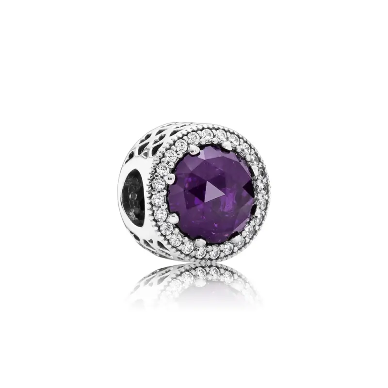 PANDORA Kraliyet Moru Işıltılı Kalpler Charm - 791725NRP - Ürün Resmi