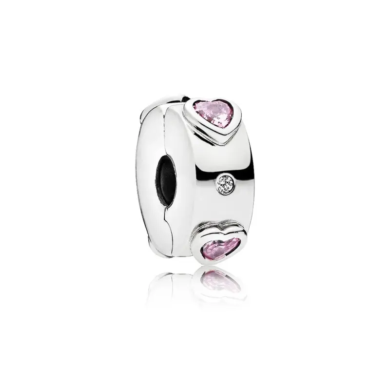 PANDORA Aşk Patlaması Klips, Süslü Fuşya Pembe Şeffaf CZ - 796591FPC - Ürün Resmi