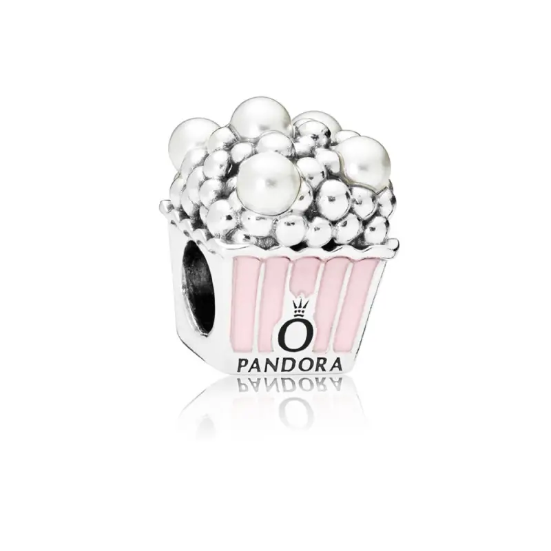 PANDORA Lezzetli Patlamış Mısır Charm, Açık Pembe Emaye & Beyaz Kristal İnciler - 797213EN160 - Ürün Resmi