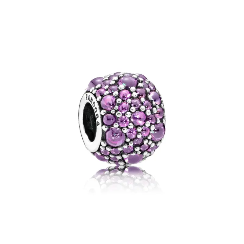 PANDORA Mor Parıltılı Damlalar Charm - 791755CFP - Ürün Resmi