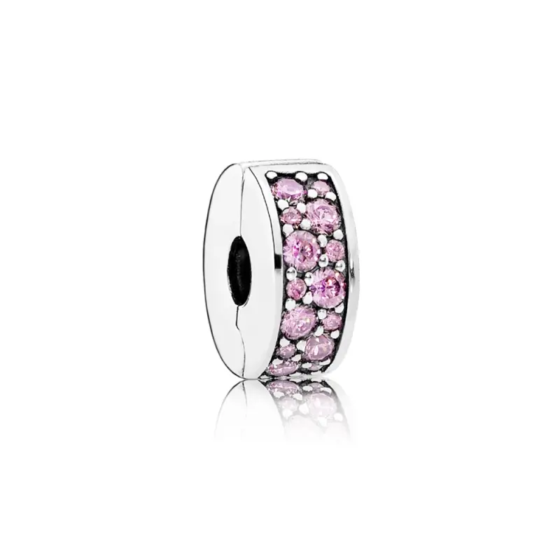 PANDORA Pembe Parıltılı Zarafet Ara Bağlantı Klipsi - 791817PCZ - Ürün Resmi