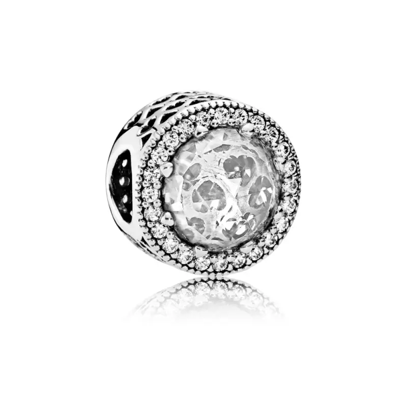 PANDORA Parıltılı Kalpler Charm, Berrak CZ - 791725CZ - Ürün Resmi