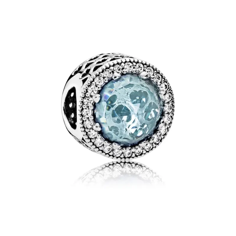 PANDORA Işıltılı Kalpler, Buzul Mavisi Kristal Berrak CZ Kolye Ucu - 791725NGL - Ürün Resmi