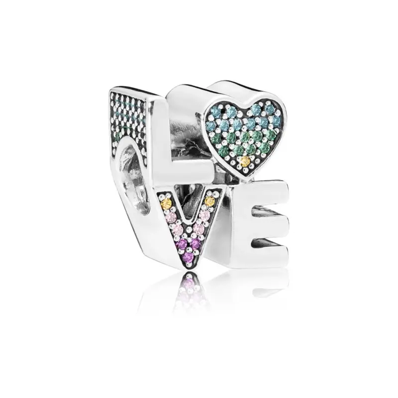 PANDORA Çok Renkli Aşk Charm'ı, Çok Renkli CZ - 797189NRPMX - Ürün Resmi