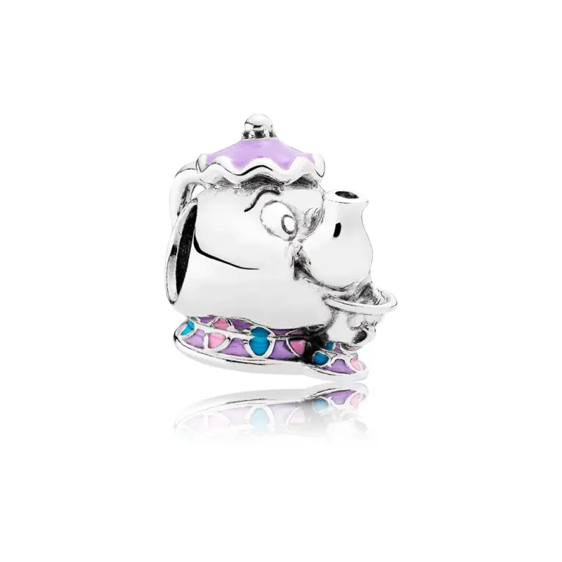 PANDORA Disney, Bayan Çaydanlık & Fincan Mıknatıs, Karışık Emaye - 792141ENMX - Ürün Resmi