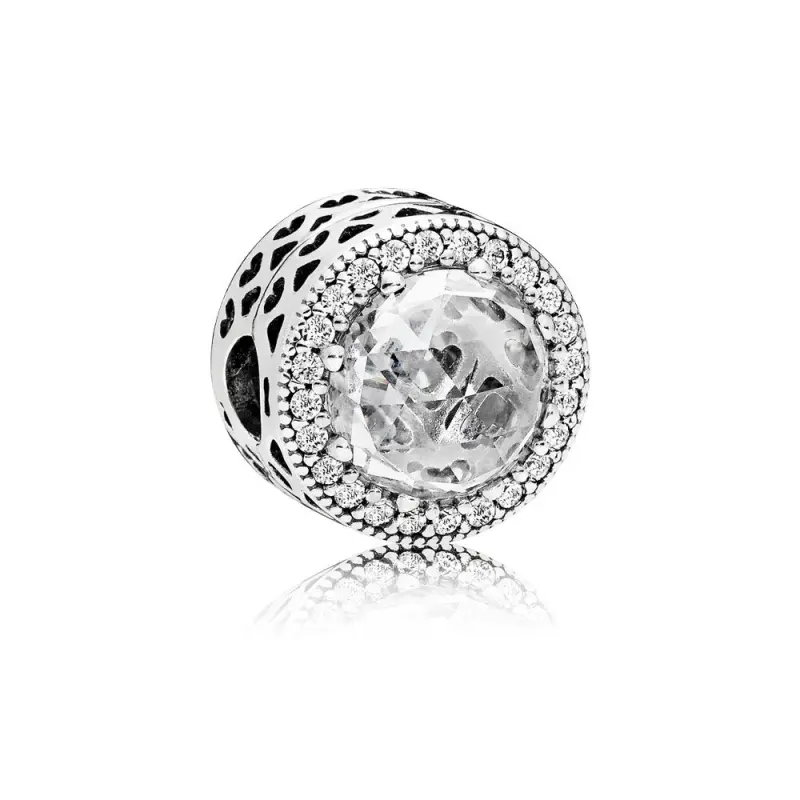 PANDORA Işıltılı Kalpler Klips Charm - 796239CZ - Ürün Resmi