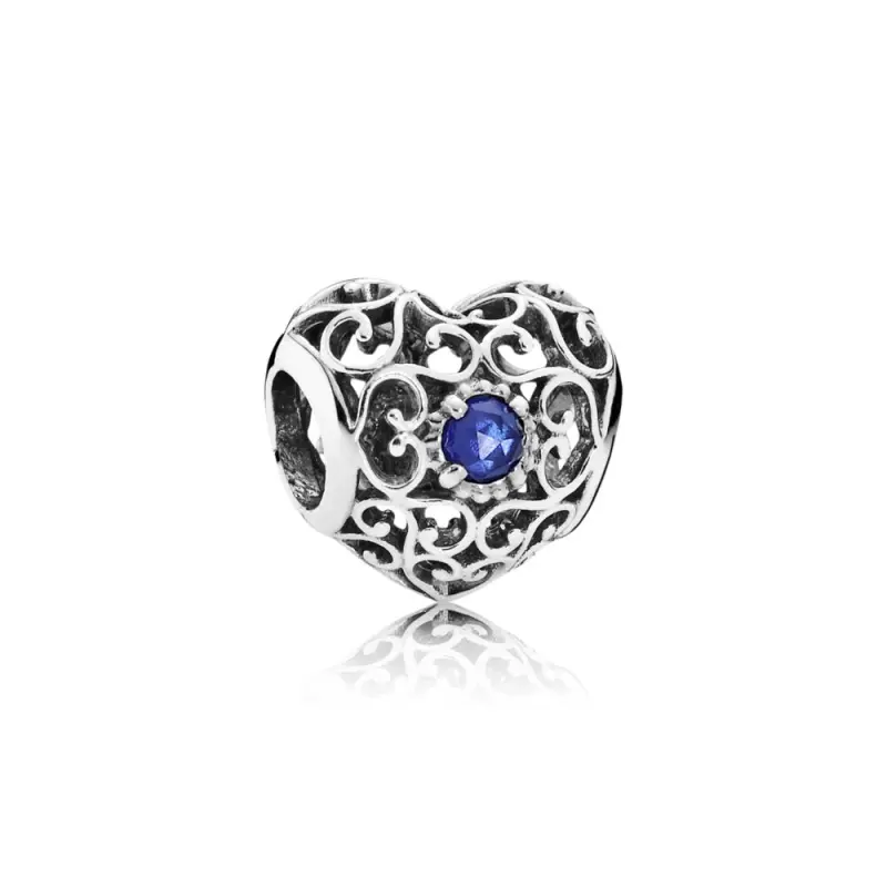 PANDORA Eylül Kalp İmza Doğum Taşı Charm - 791784SSA - Ürün Resmi
