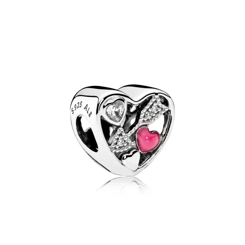 PANDORA Aşk Büyüsünden Etkilenen Kolye Ucu, Macenta Emaye Şeffaf CZ - 792039CZ - Ürün Resmi