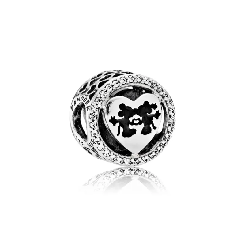 PANDORA Disney, Mickey ve Minnie Aşkı, Charm Şeffaf CZ - 791957CZ - Ürün Resmi