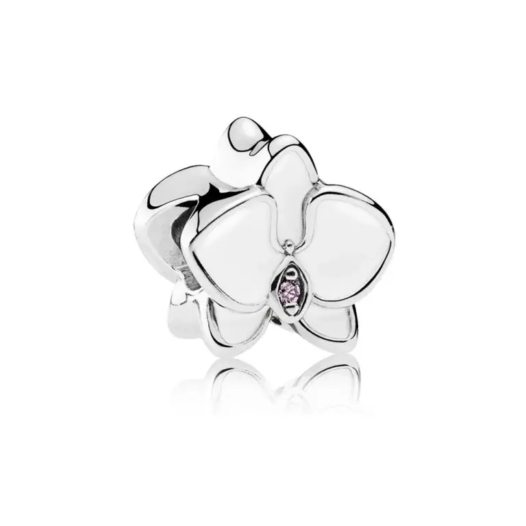 PANDORA Beyaz Orkide Charm - 792074EN12 - Ürün Resmi