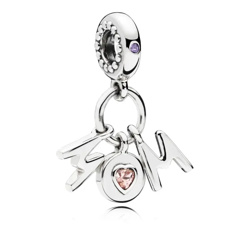 PANDORA Mükemmel Anne Pırıltılı Pembe ve Leylak Kristalli Sarkıt Charm - 797059NSP - Ürün Resmi