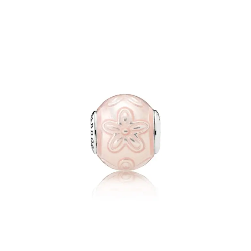 PANDORA MUTLULUK Kolyesi, Şeffaf Krem Pembe Emaye - 796087EN141 - Ürün Resmi
