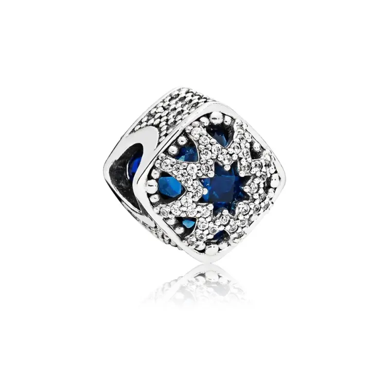 PANDORA Buzul Güzelliği Charm, İsviçre Mavisi Kristaller ve Şeffaf CZ - 796360NSB - Ürün Resmi