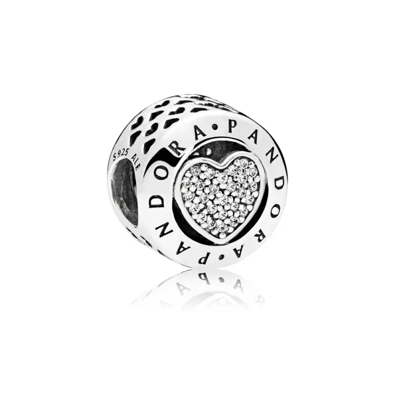 PANDORA İmza Kalp Berrak CZ Charm - 796218CZ - Ürün Resmi
