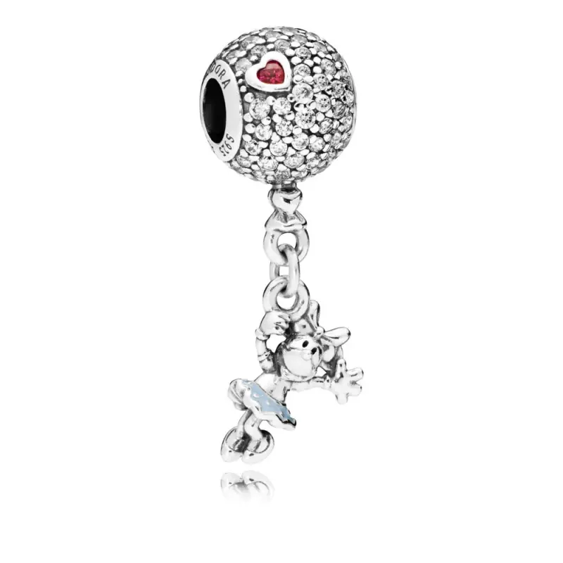 PANDORA Disney, Uçan Minnie Püskül Charm, Kırmızı & Saydam CZ ve Açık Mavi Emaye - 797171CZ - Ürün Resmi